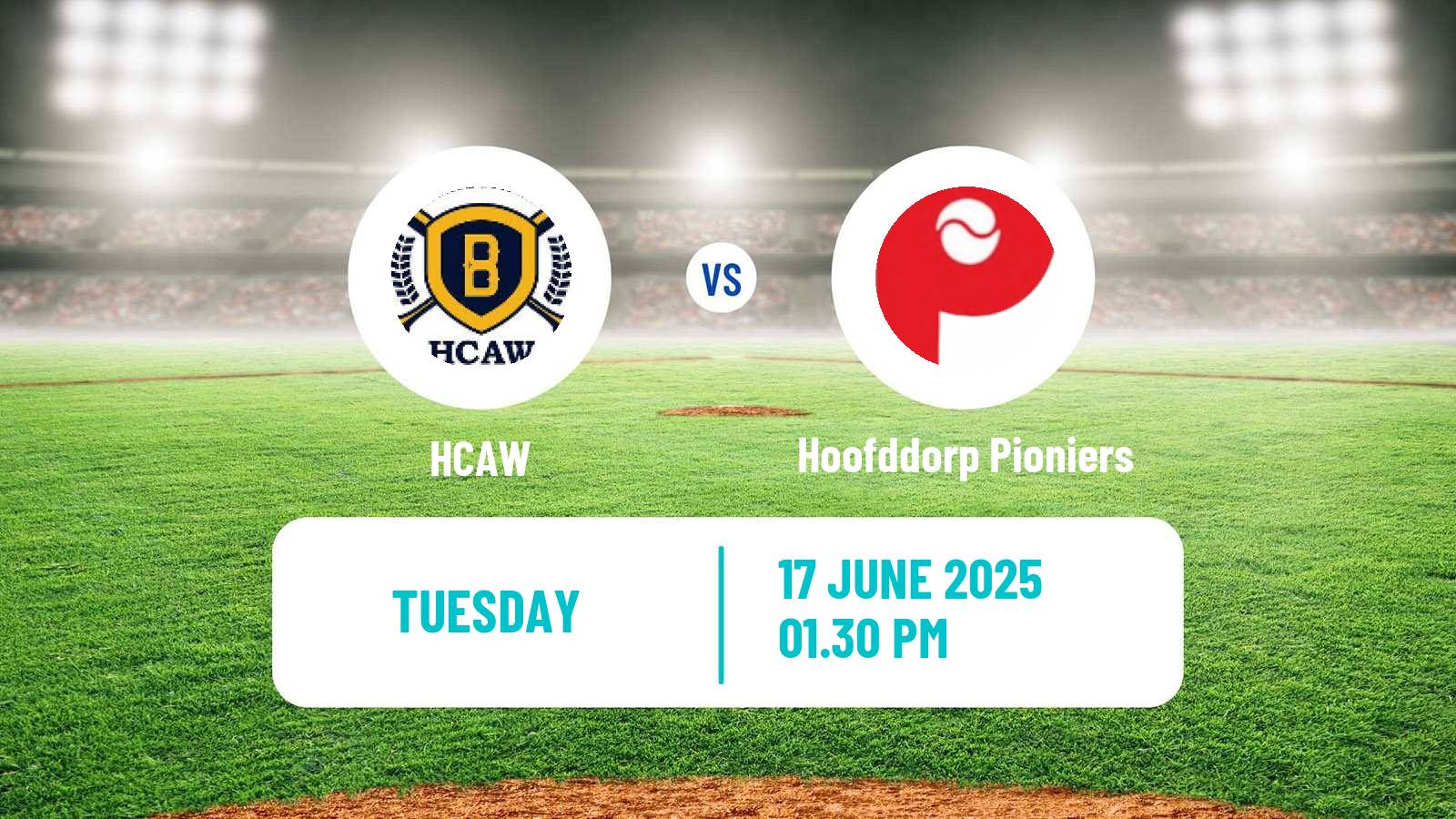 Baseball Dutch Hoofdklasse Baseball HCAW - Hoofddorp Pioniers