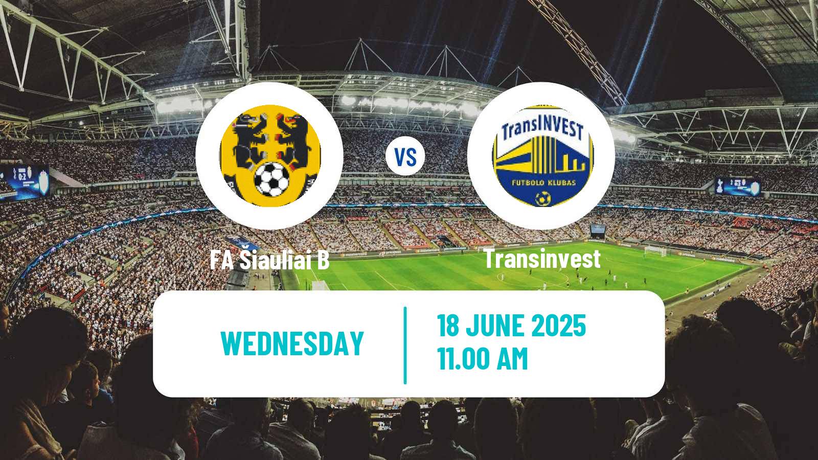 Soccer Lithuanian Division 2 FA Šiauliai B - Transinvest