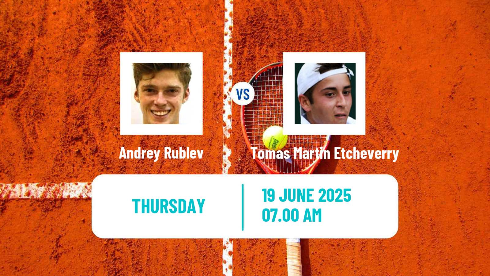 Tennis ATP Halle Andrey Rublev - Tomas Martin Etcheverry