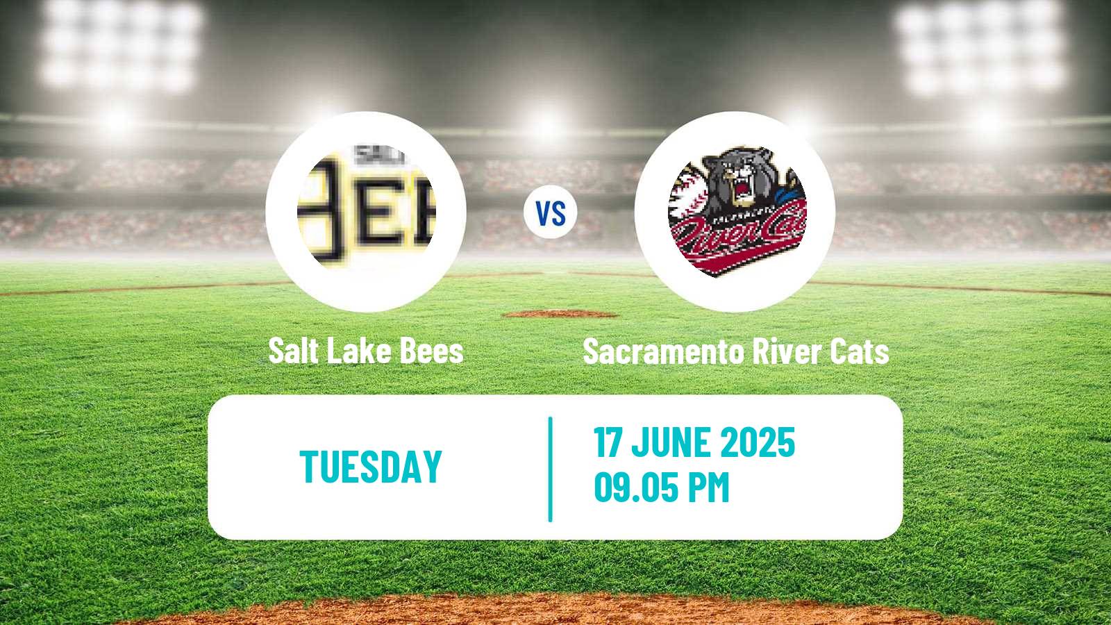 Baseball PCL Salt Lake Bees - Sacramento River Cats