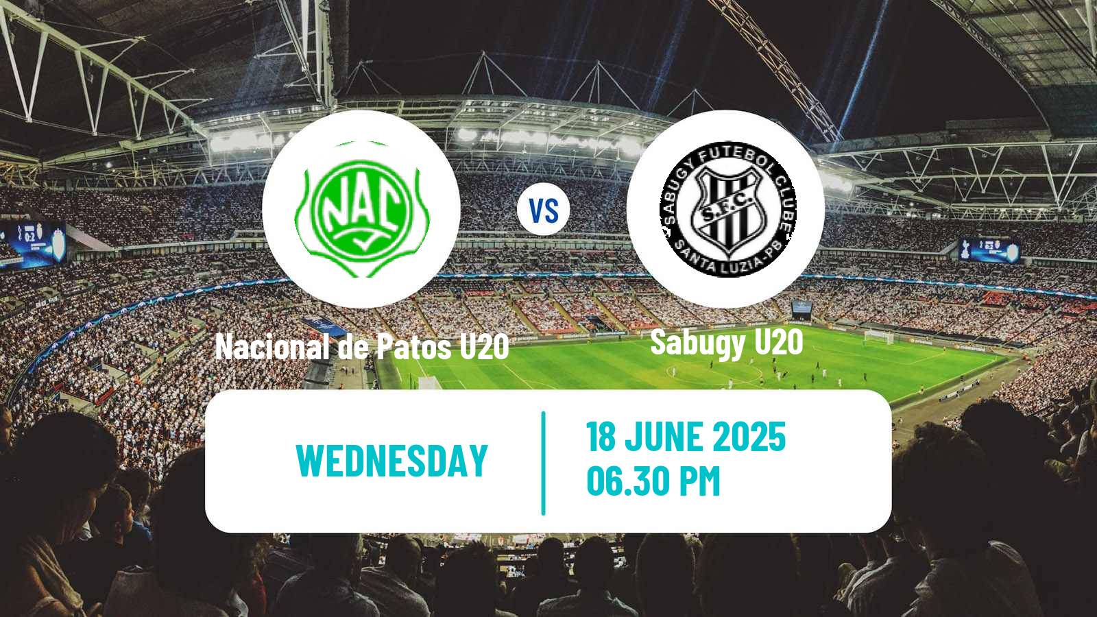 Soccer Brazilian Paraibano U20 Nacional de Patos U20 - Sabugy U20