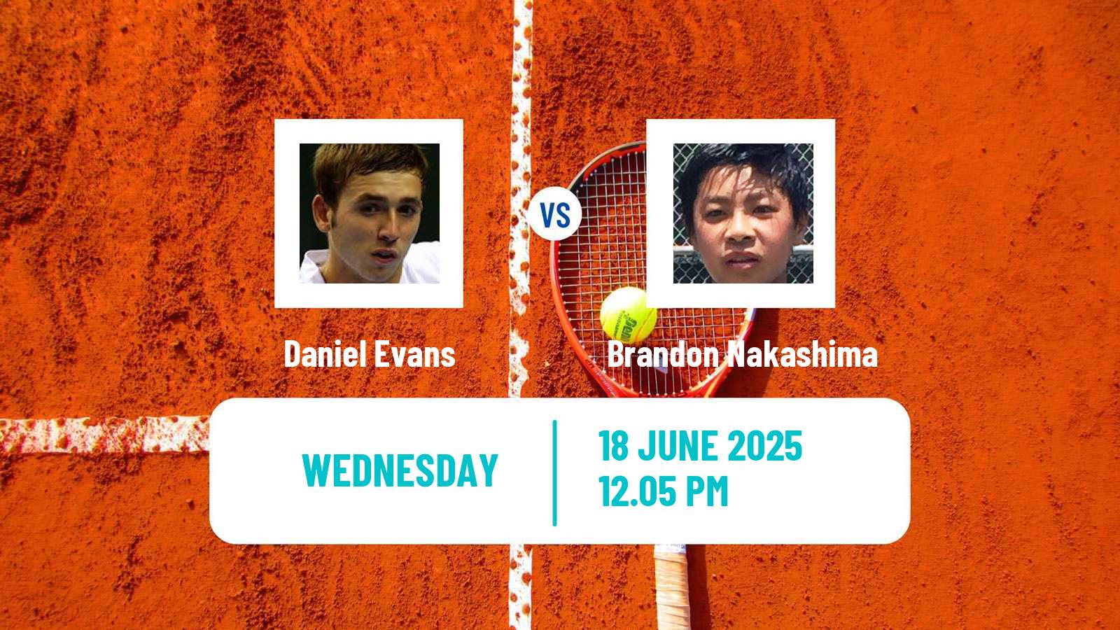 Tennis ATP London Daniel Evans - Brandon Nakashima
