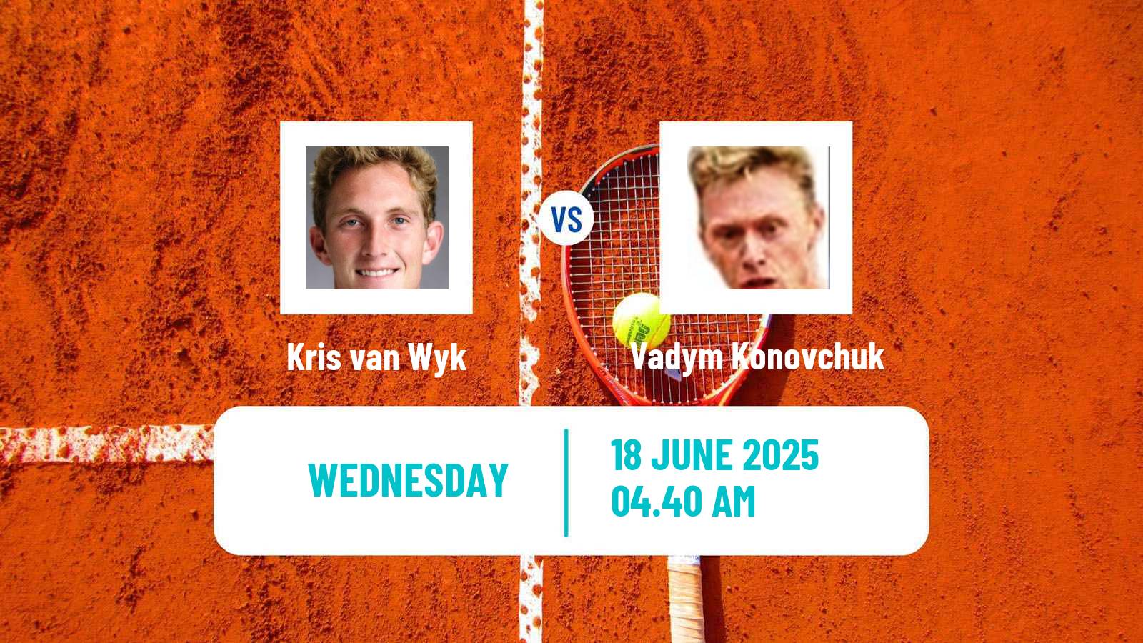 Tennis ITF M25 Monastir 3 Men Kris van Wyk - Vadym Konovchuk
