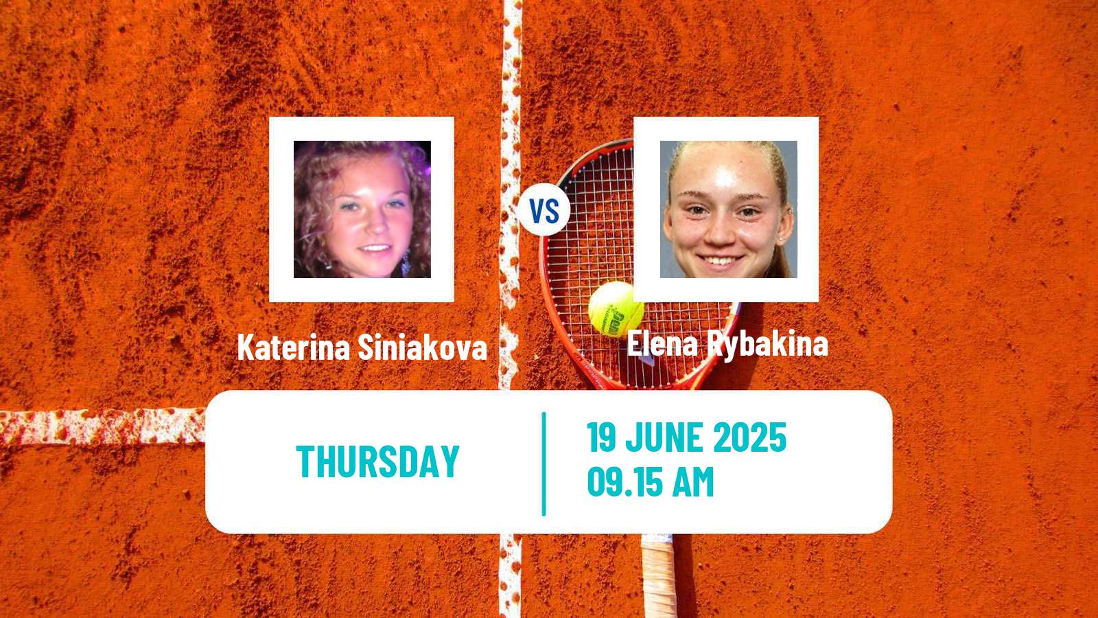 Tennis WTA Berlin Katerina Siniakova - Elena Rybakina