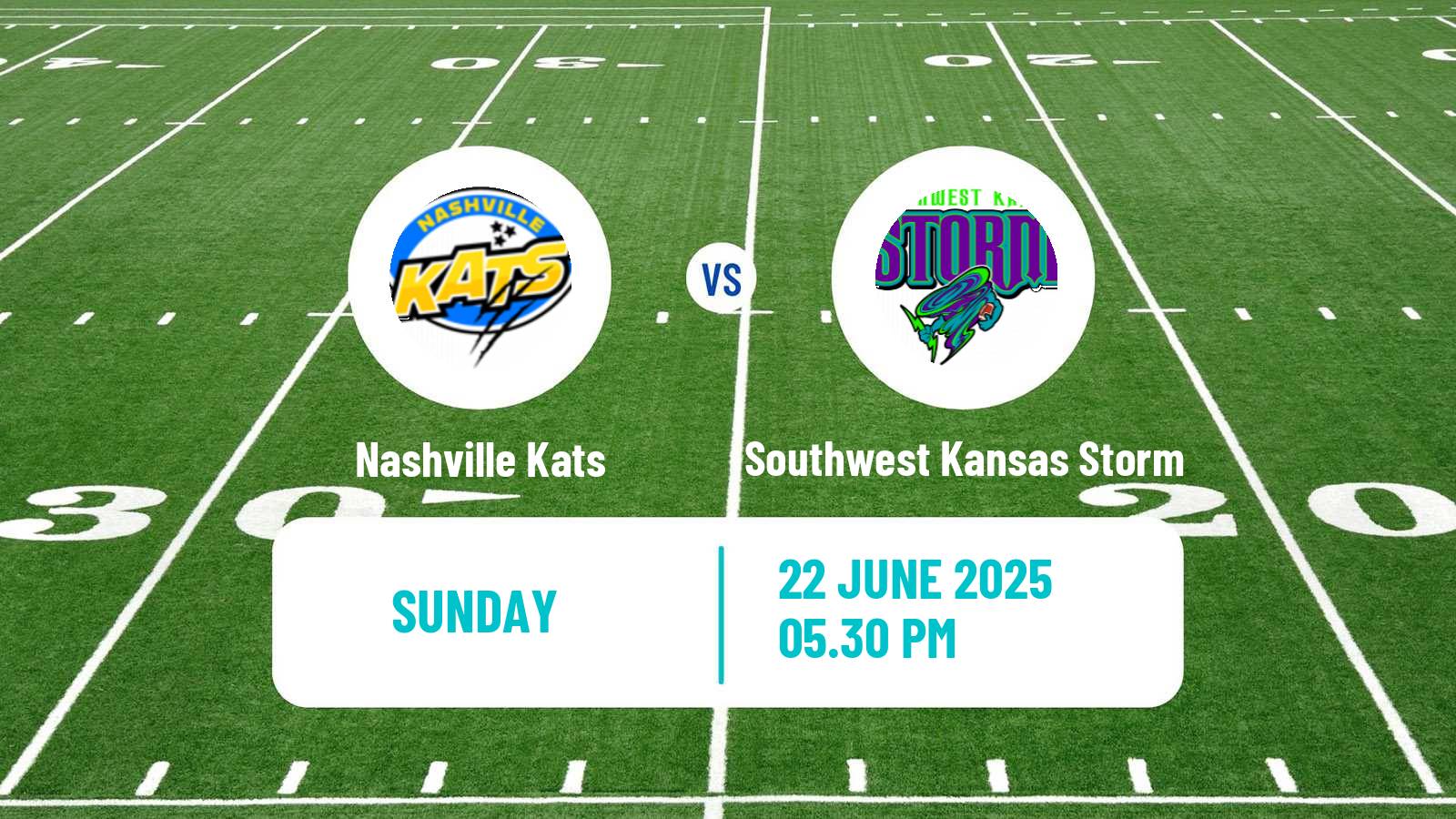 Arena football AF1 Nashville Kats - Southwest Kansas Storm