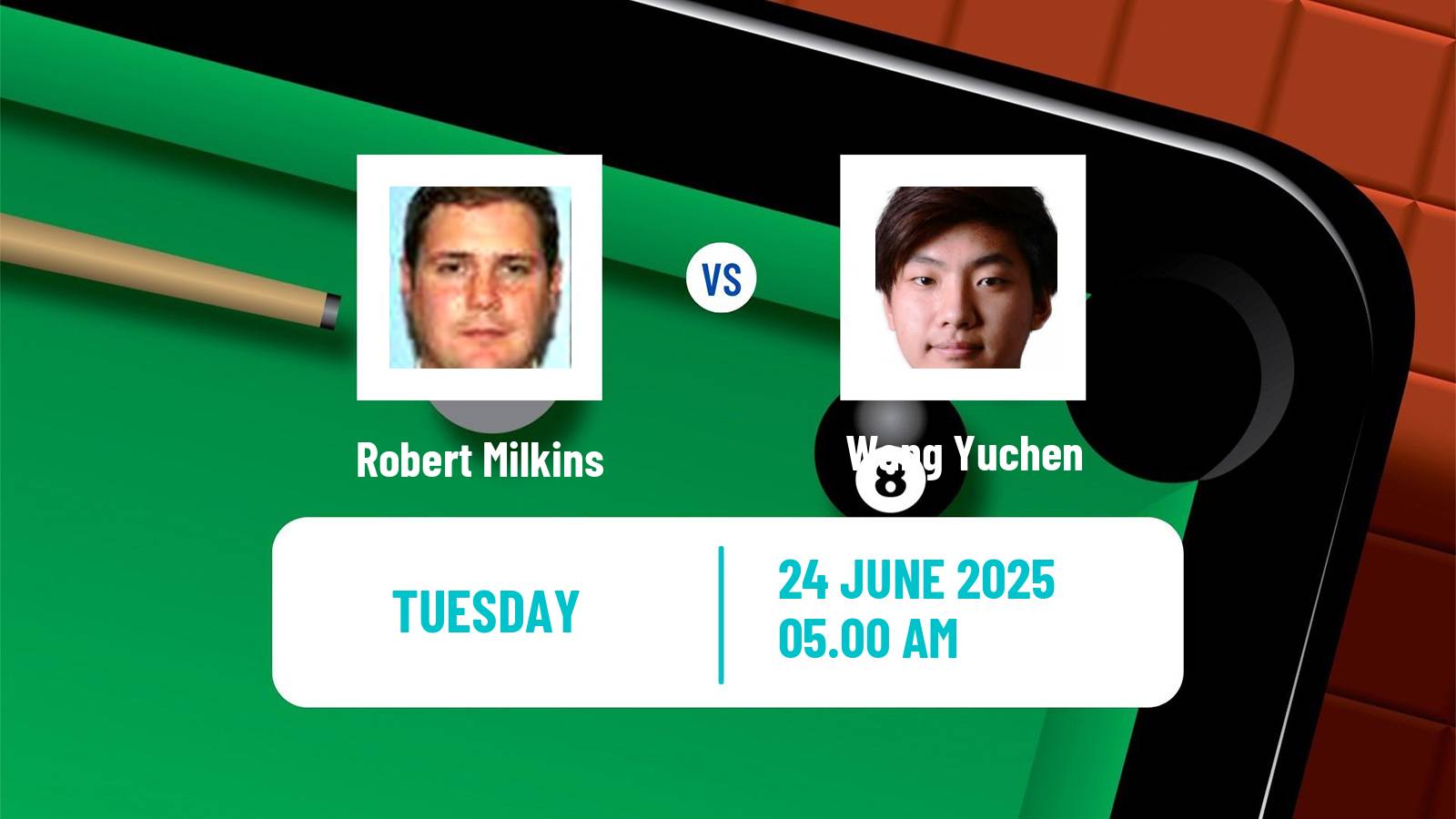 Snooker Wuhan Open Robert Milkins - Wang Yuchen