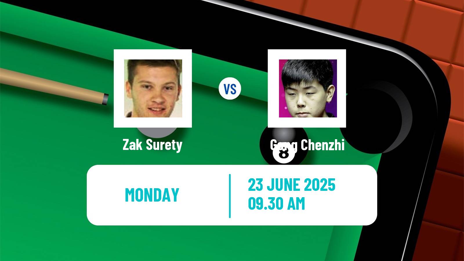 Snooker Wuhan Open Zak Surety - Gong Chenzhi