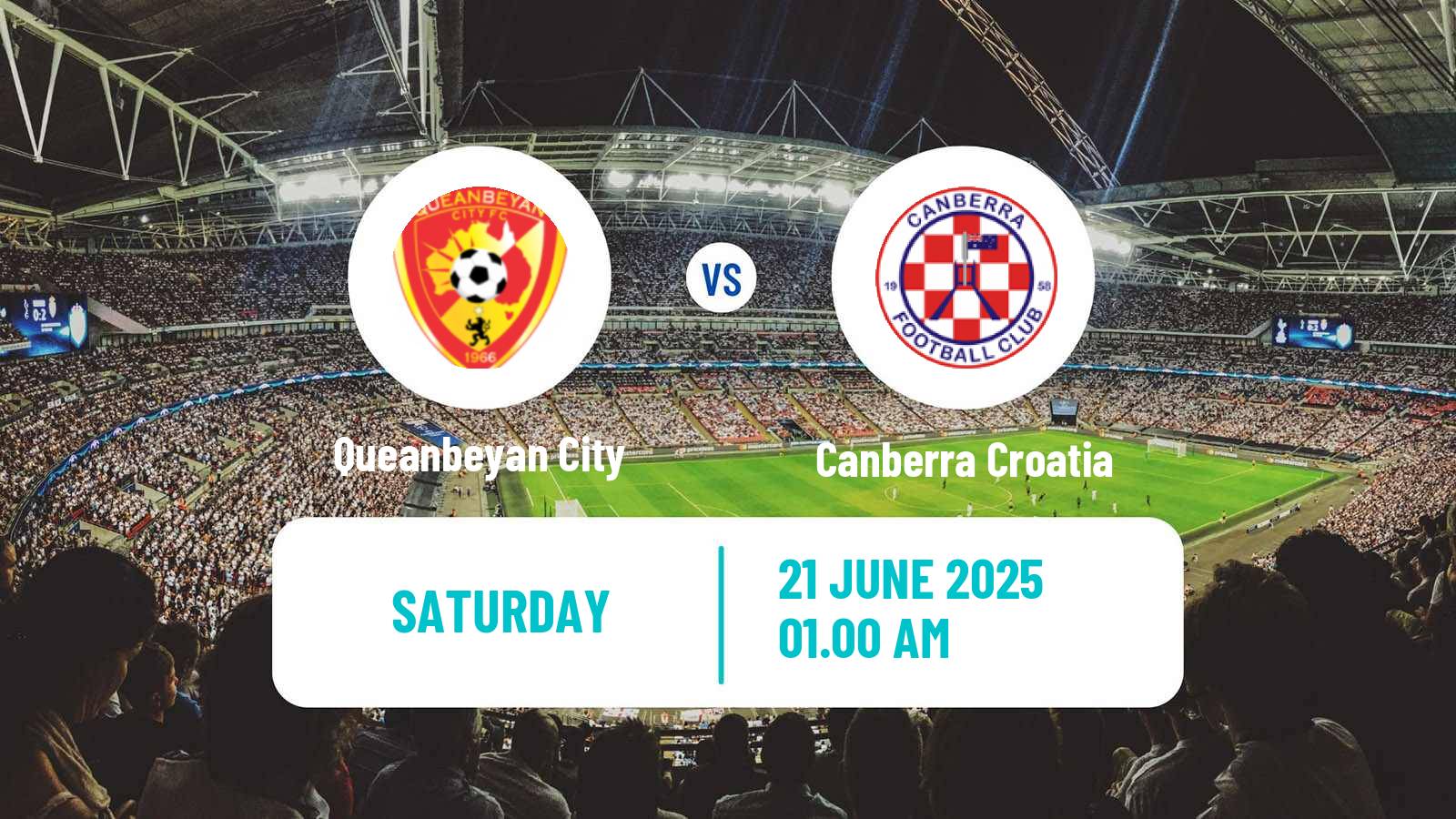 Soccer Australian NPL ACT Queanbeyan City - Canberra Croatia