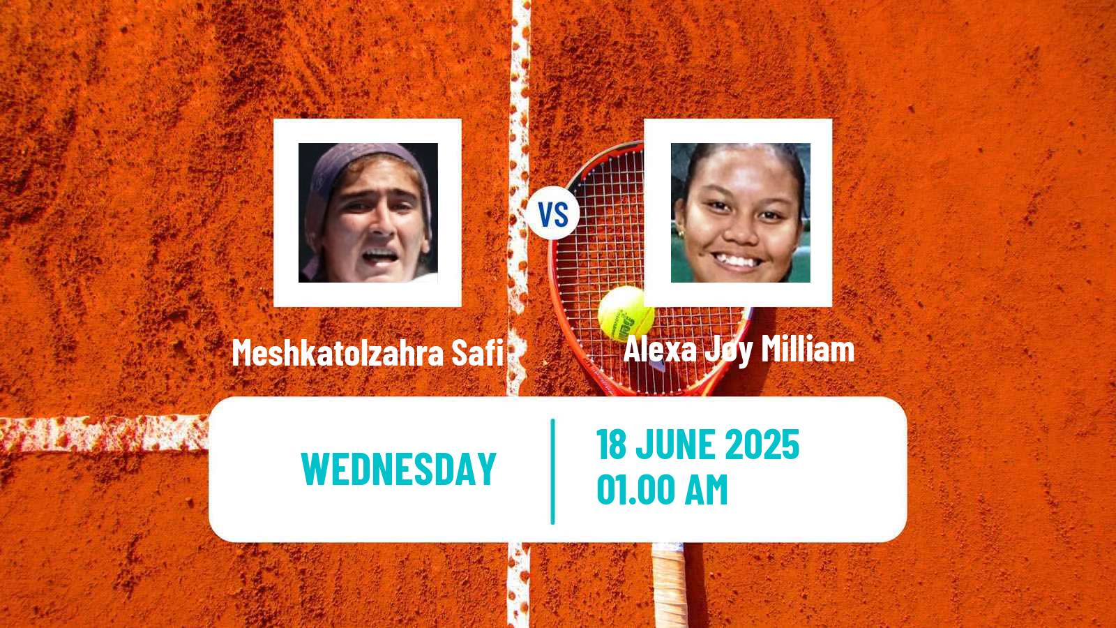Tennis WTA Billie Jean King Cup Group II Meshkatolzahra Safi - Alexa Joy Milliam