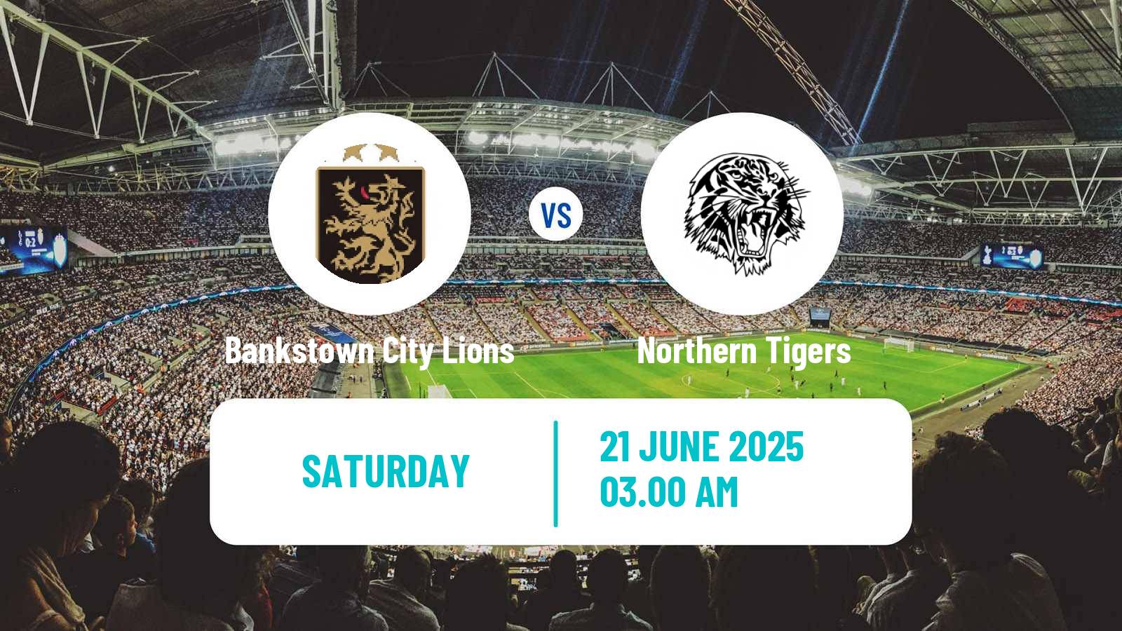 Soccer Australian NSW League One Bankstown City Lions - Northern Tigers