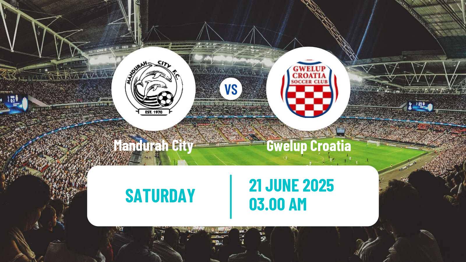 Soccer Australian WA State League Mandurah City - Gwelup Croatia