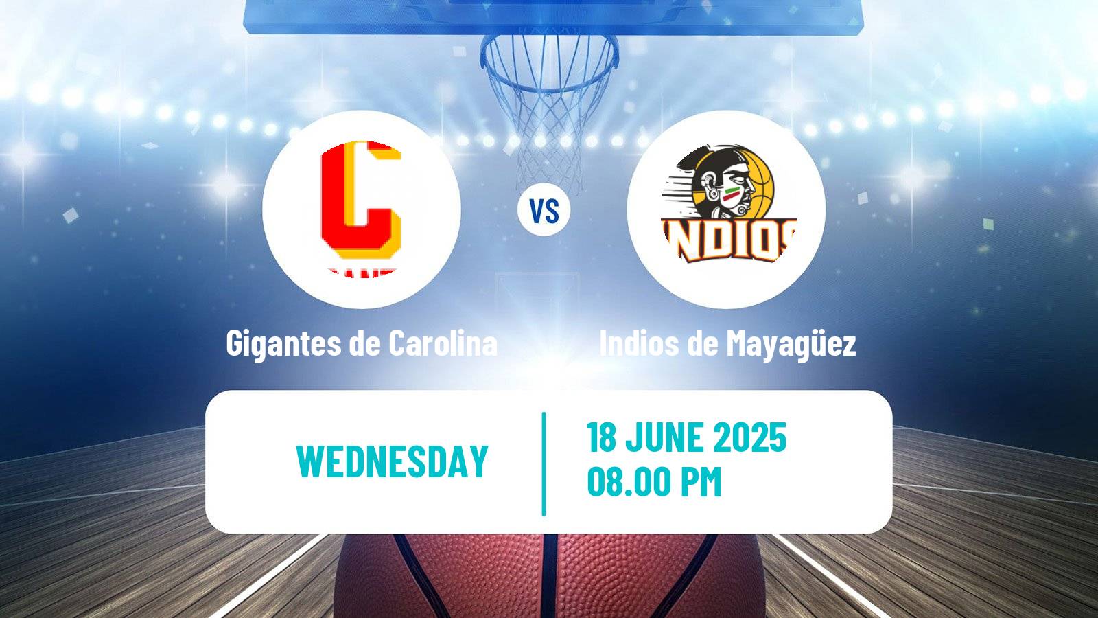 Basketball Puerto Rican BSN Gigantes de Carolina - Indios de Mayagüez
