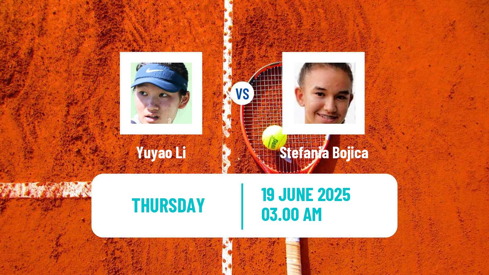 Tennis ITF W15 Kursumlijska Banja 7 Women Yuyao Li - Stefania Bojica