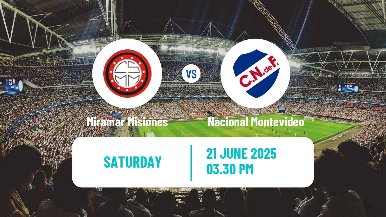 Soccer Uruguayan Primera Division Miramar Misiones - Nacional Montevideo