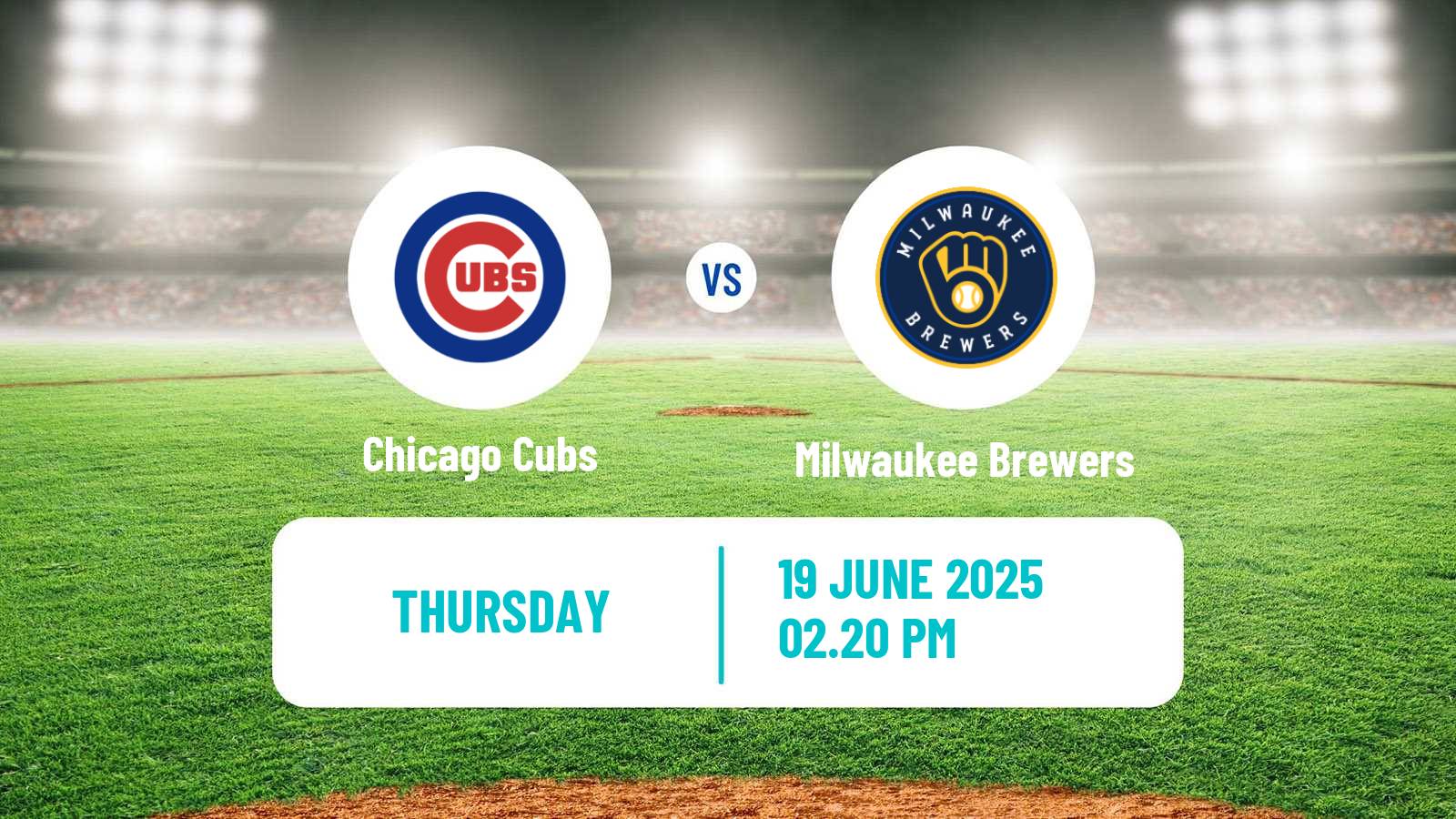 Baseball MLB Chicago Cubs - Milwaukee Brewers