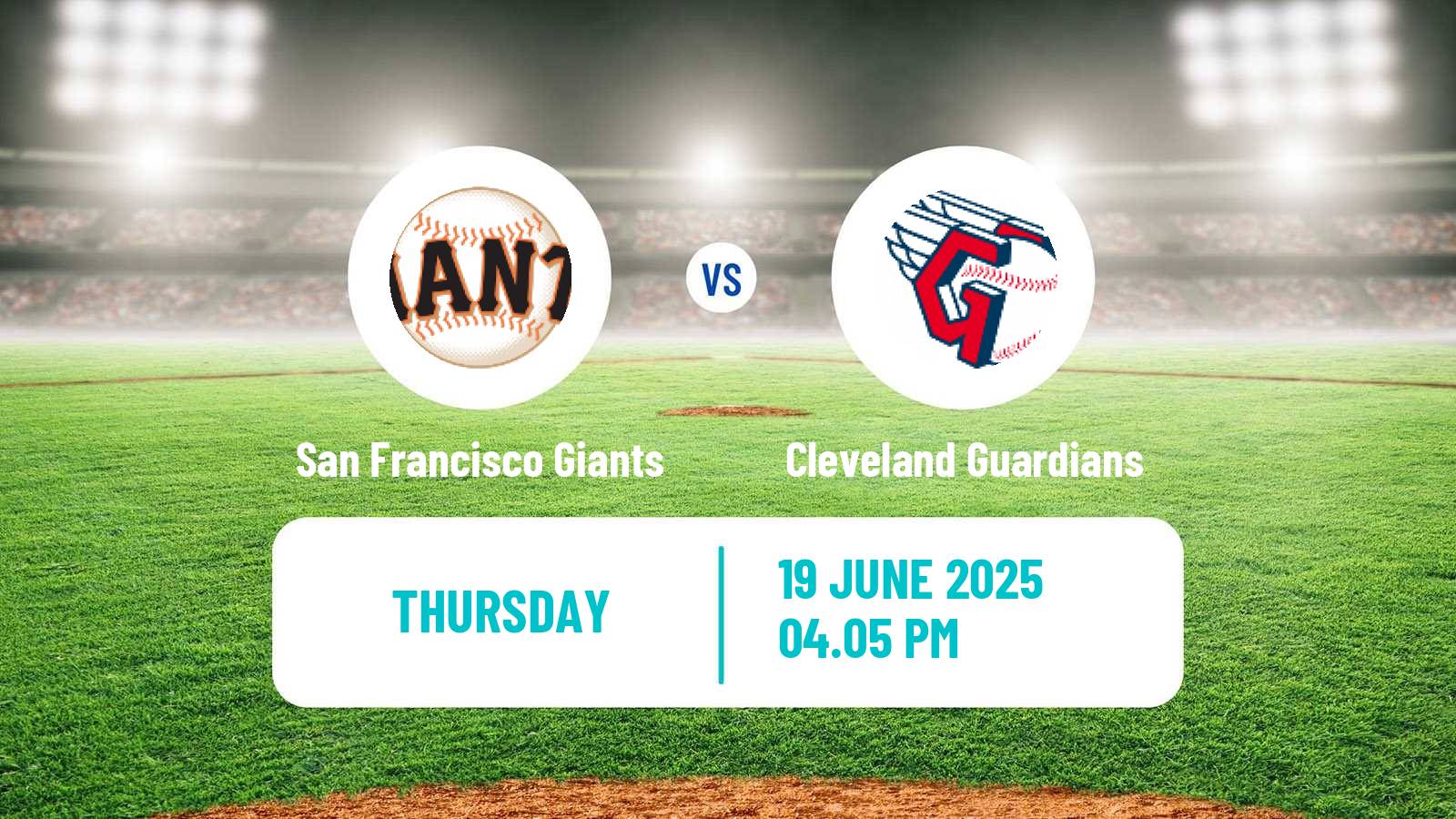 Baseball MLB San Francisco Giants - Cleveland Guardians