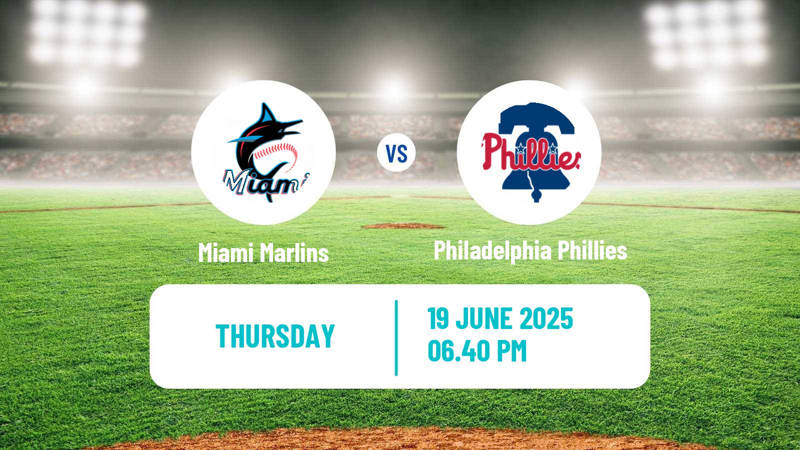 Baseball MLB Miami Marlins - Philadelphia Phillies