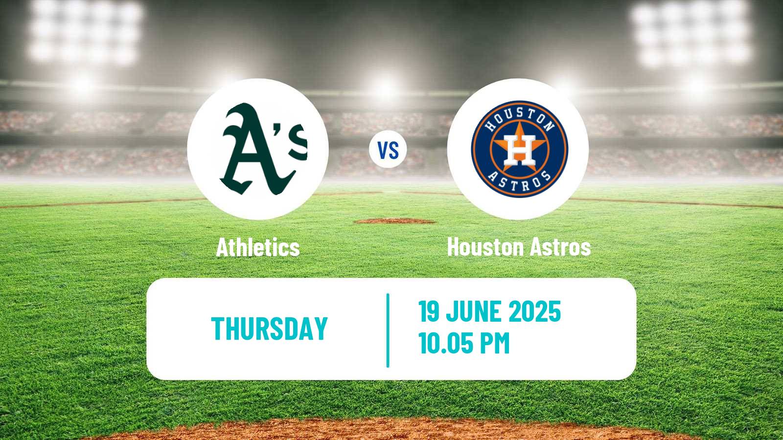 Baseball MLB Athletics - Houston Astros