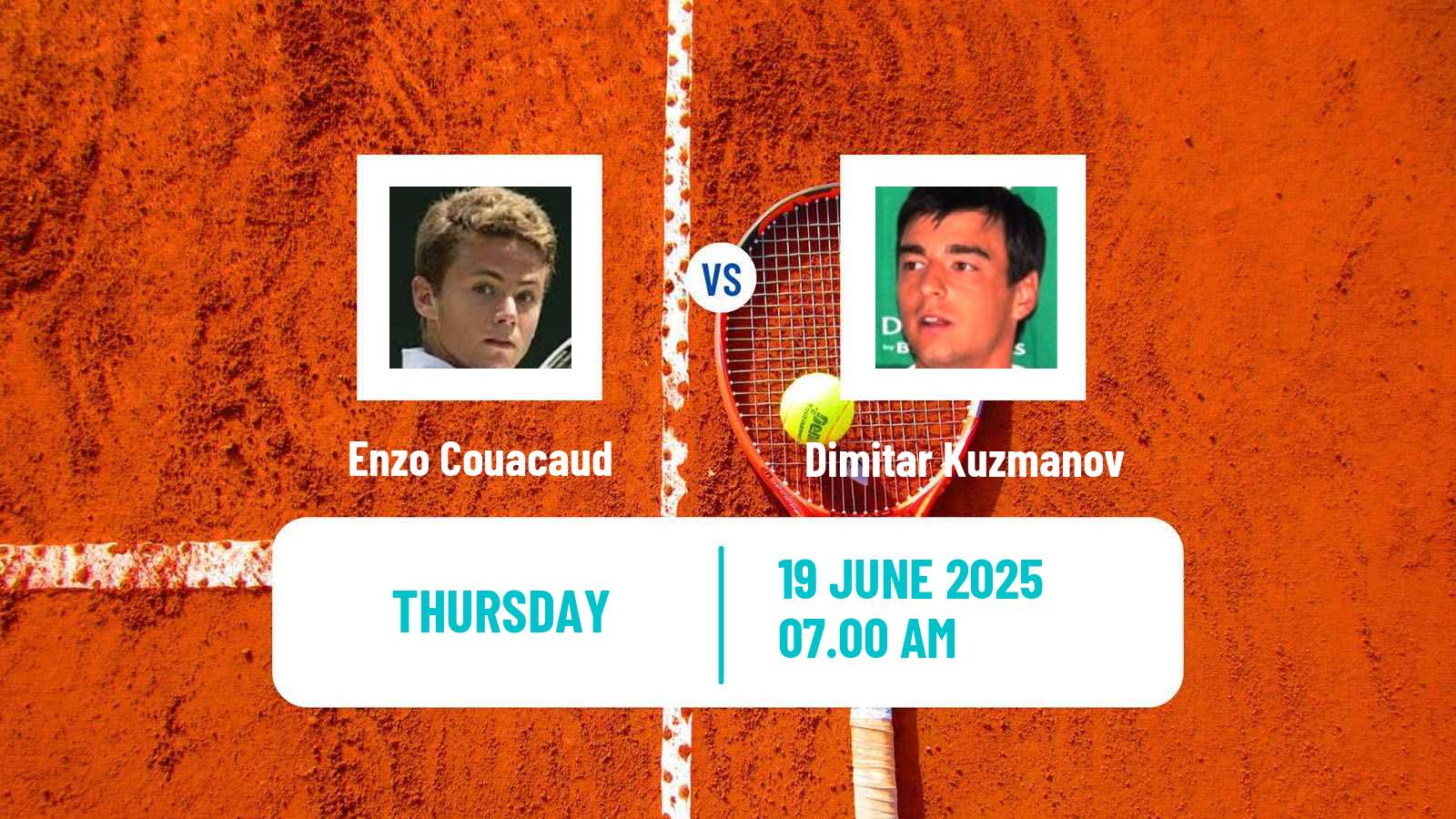 Tennis Royan Challenger Men Enzo Couacaud - Dimitar Kuzmanov