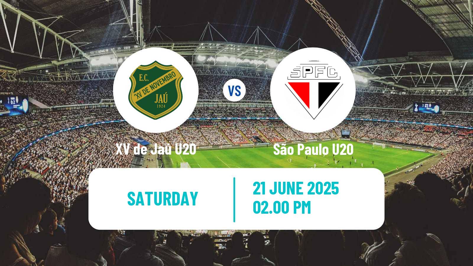 Soccer Brazilian Paulista U20 XV de Jaú U20 - São Paulo U20