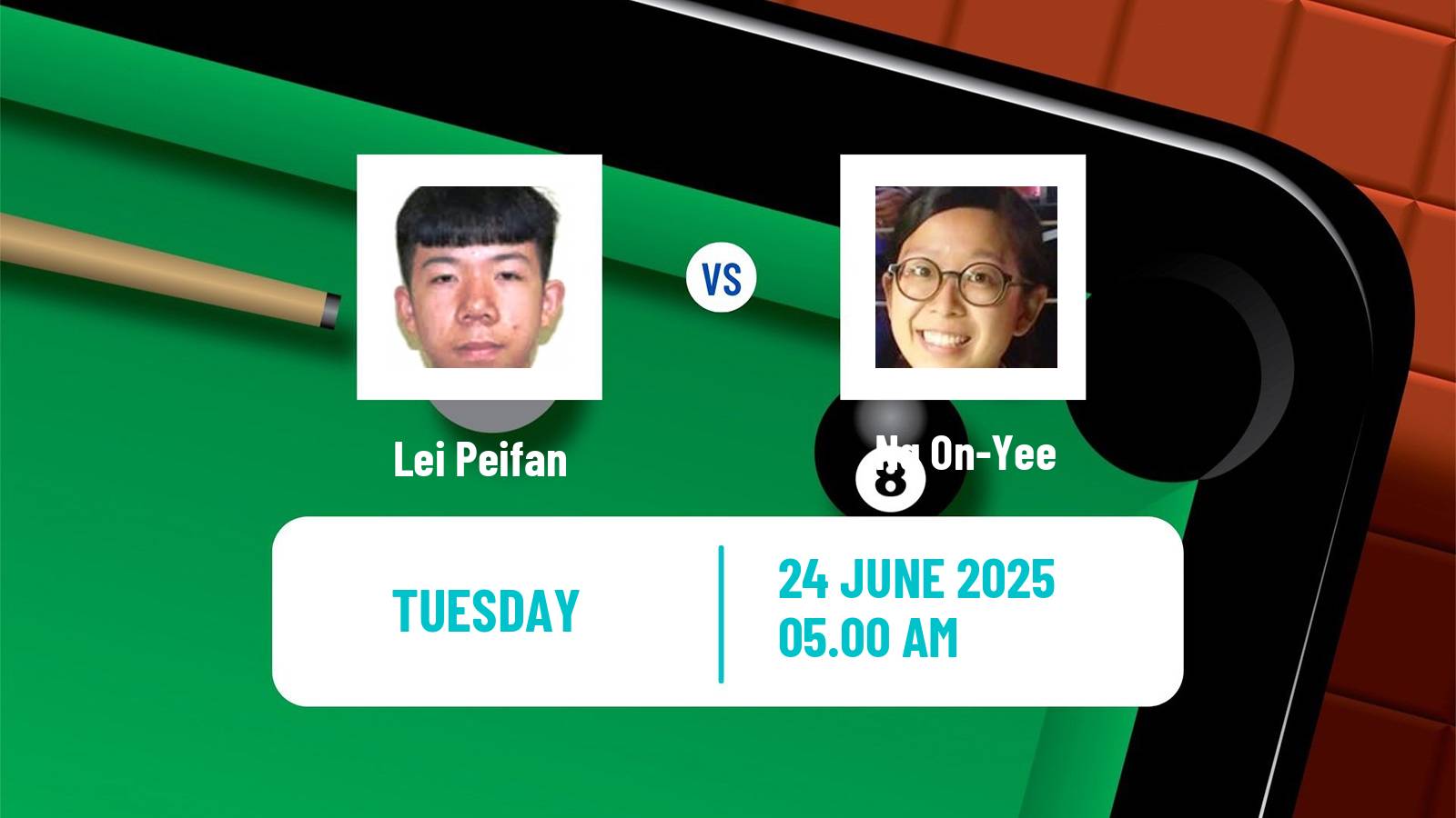 Snooker Wuhan Open Lei Peifan - Ng On-Yee