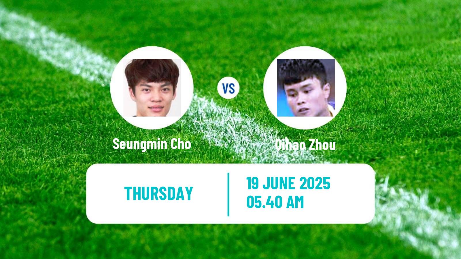 Table tennis Wtt Star Contender Ljubljana Men Seungmin Cho - Qihao Zhou