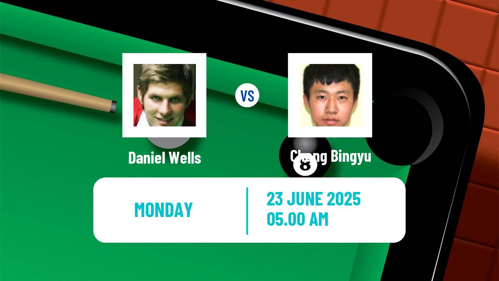 Snooker Wuhan Open Daniel Wells - Chang Bingyu