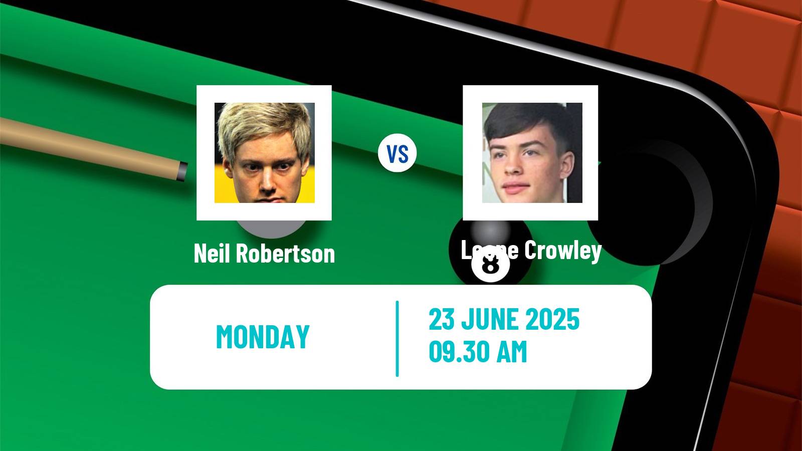 Snooker Wuhan Open Neil Robertson - Leone Crowley