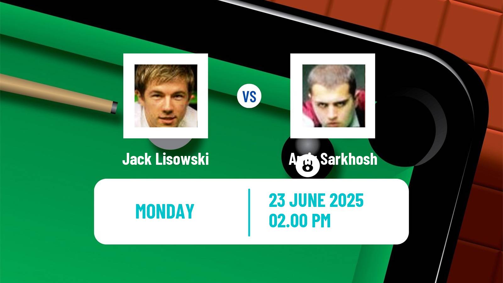 Snooker Wuhan Open Jack Lisowski - Amir Sarkhosh