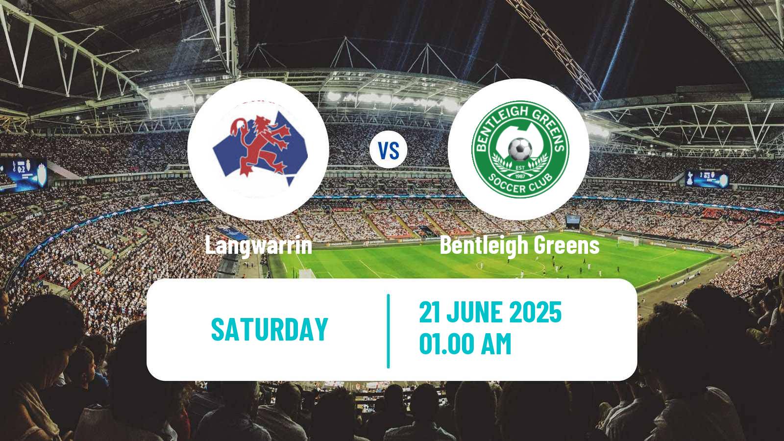 Soccer Australian Victoria Premier League Langwarrin - Bentleigh Greens