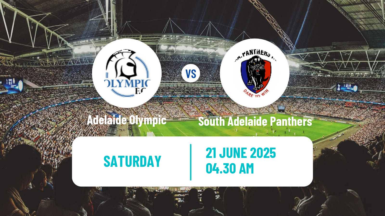 Soccer Australian SA State League Adelaide Olympic - South Adelaide Panthers