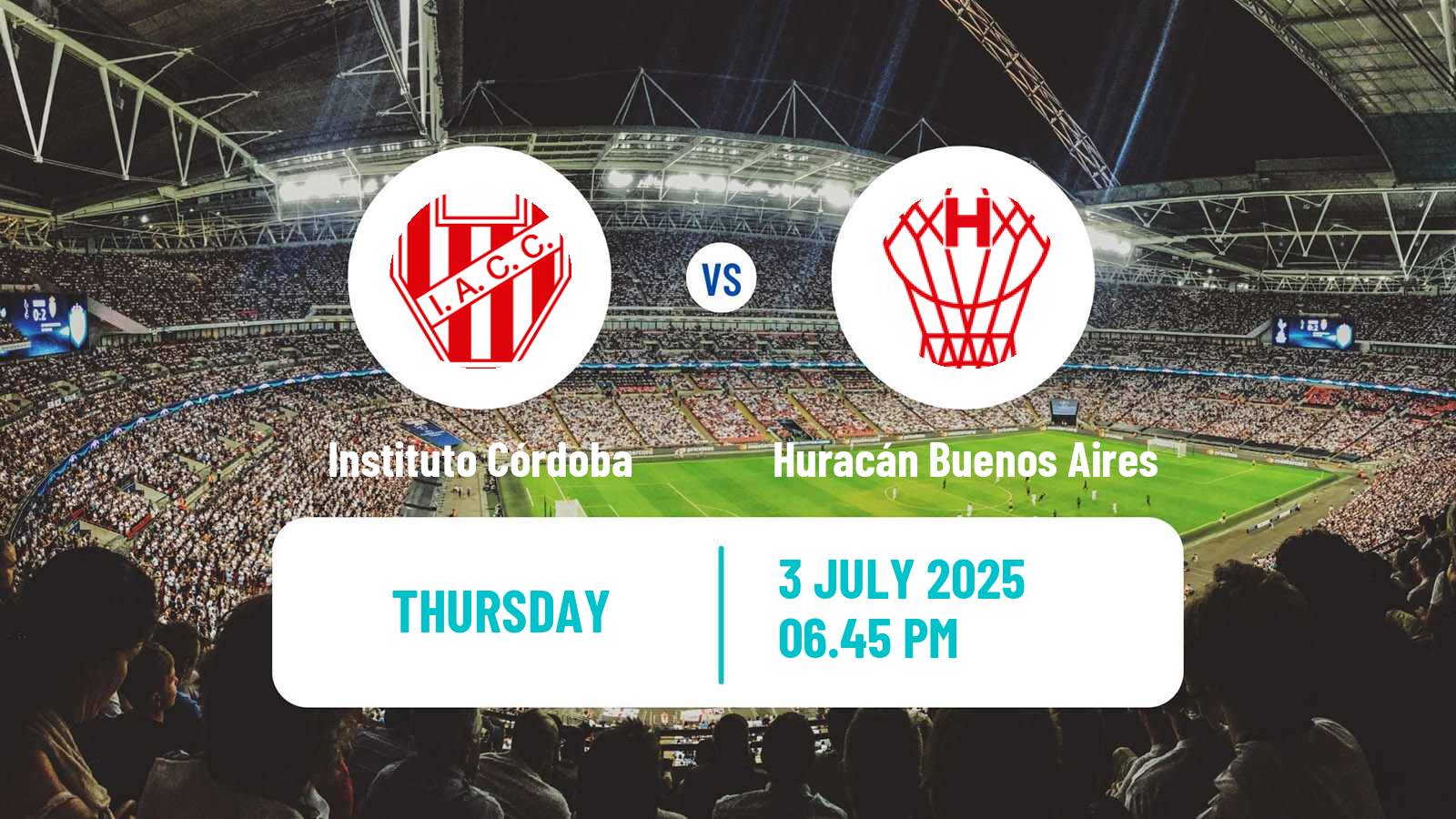 Soccer Copa Argentina Instituto Córdoba - Huracán Buenos Aires