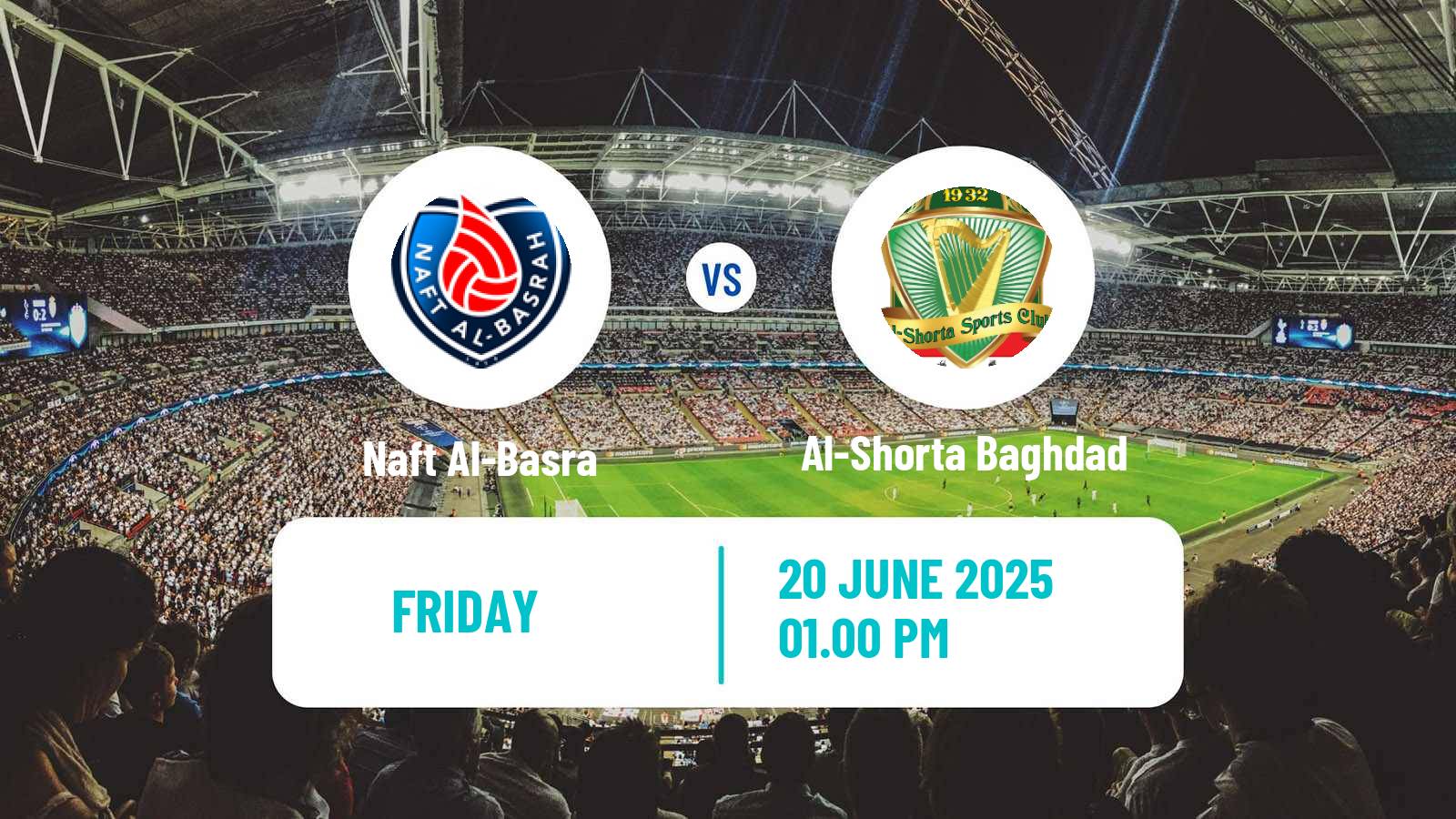 Soccer Iraqi Premier League Naft Al-Basra - Al-Shorta Baghdad