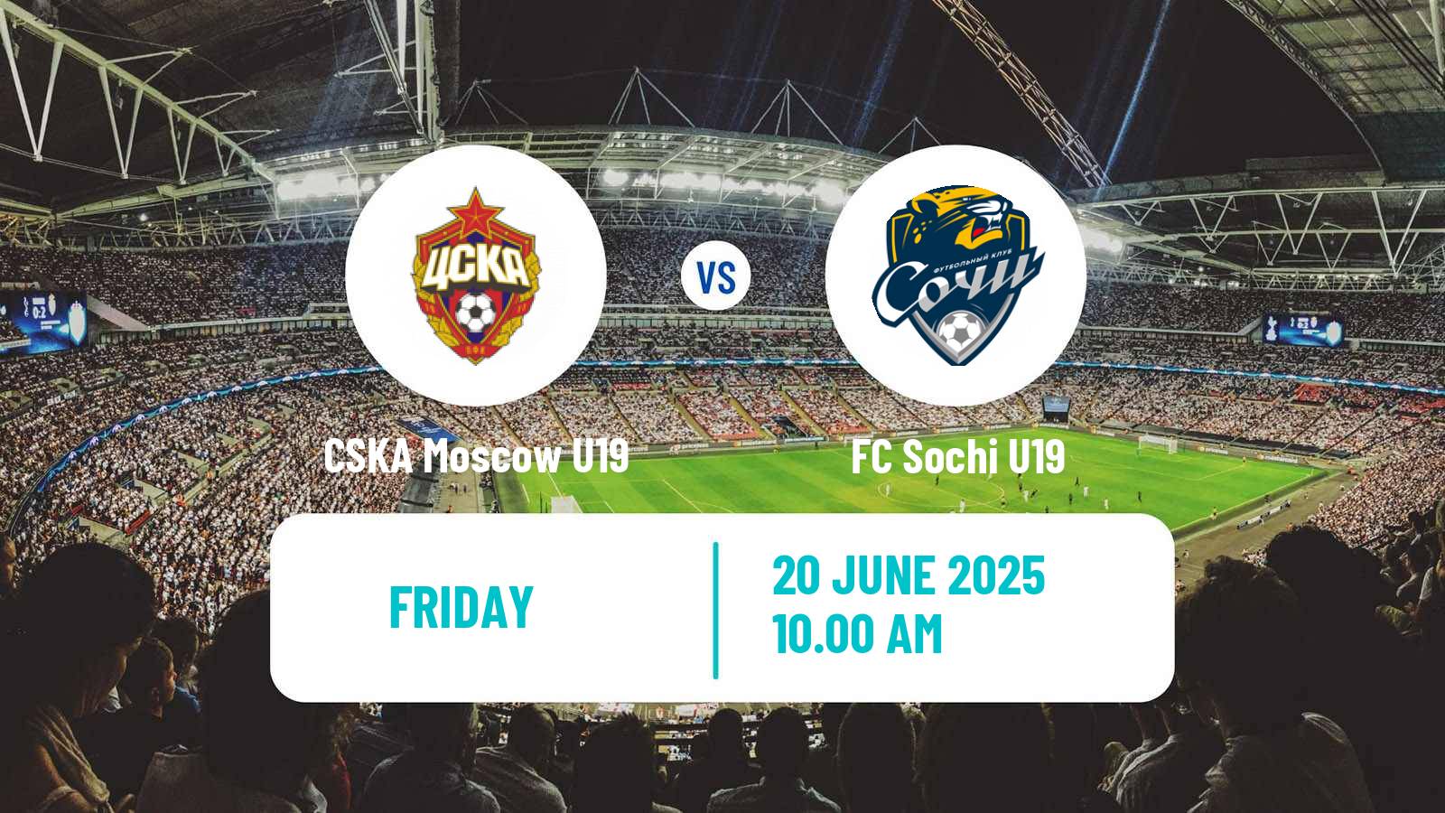 Soccer Russian Youth League CSKA Moscow U19 - Sochi U19
