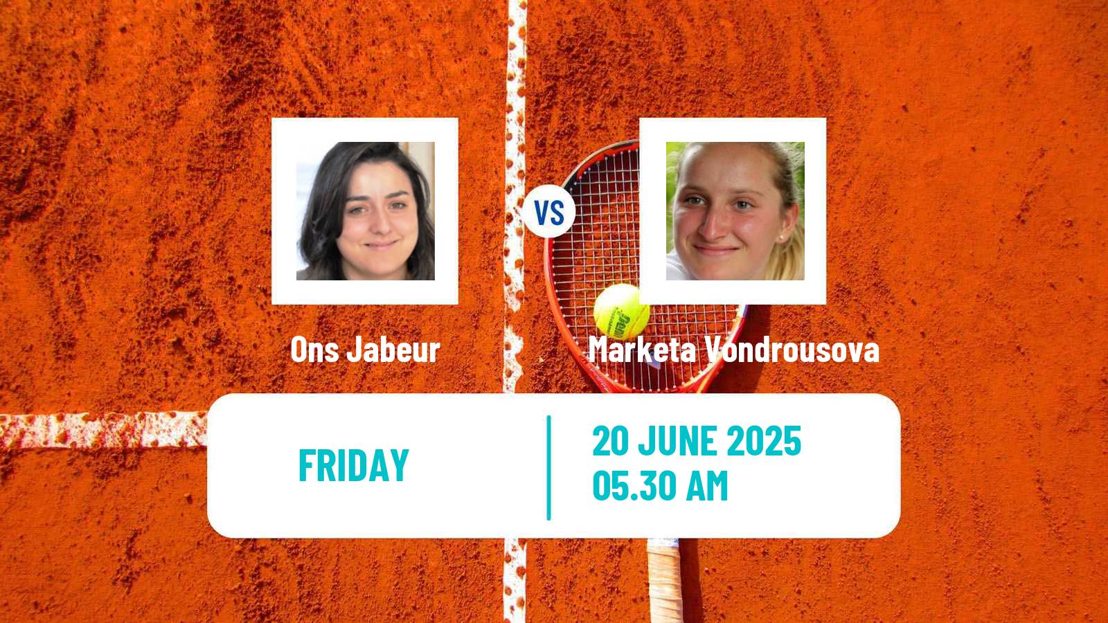Tennis WTA Berlin Ons Jabeur - Marketa Vondrousova