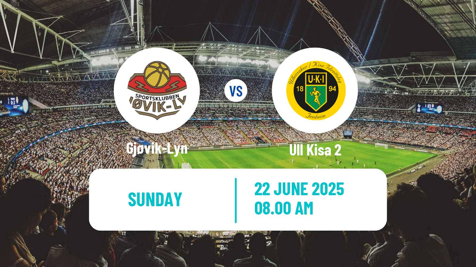 Soccer Norwegian Division 3 - Group 3 Gjøvik-Lyn - Ull Kisa 2