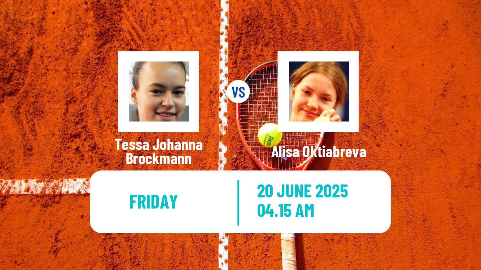 Tennis ITF W35 Ystad Women Tessa Johanna Brockmann - Alisa Oktiabreva