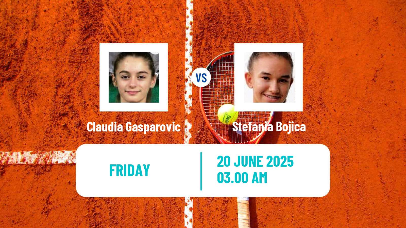 Tennis ITF W15 Kursumlijska Banja 7 Women Claudia Gasparovic - Stefania Bojica
