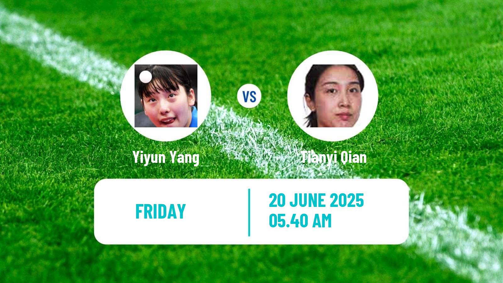 Table tennis Wtt Star Contender Ljubljana Women Yiyun Yang - Tianyi Qian