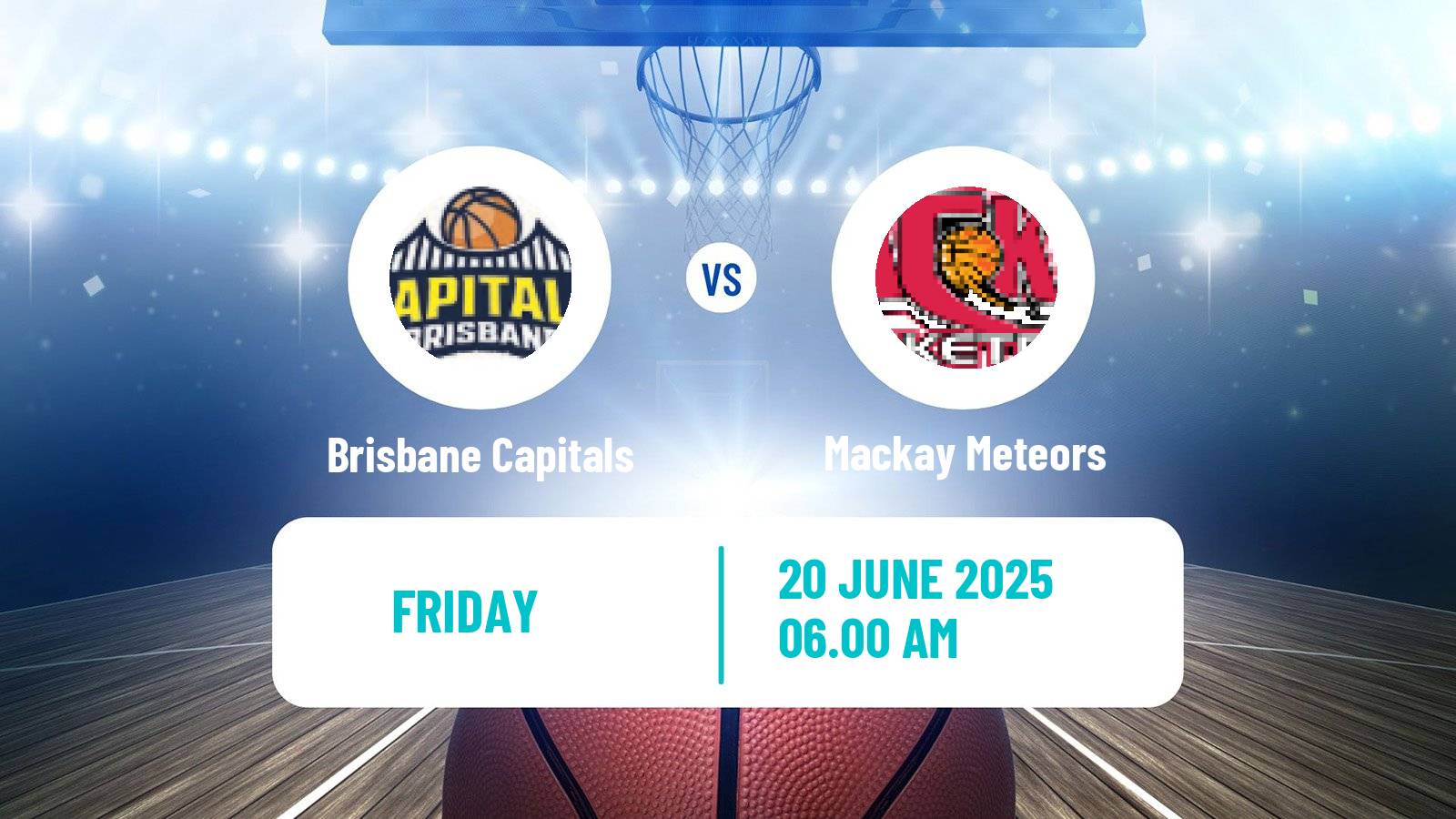 Basketball Australian NBL1 North Brisbane Capitals - Mackay Meteors
