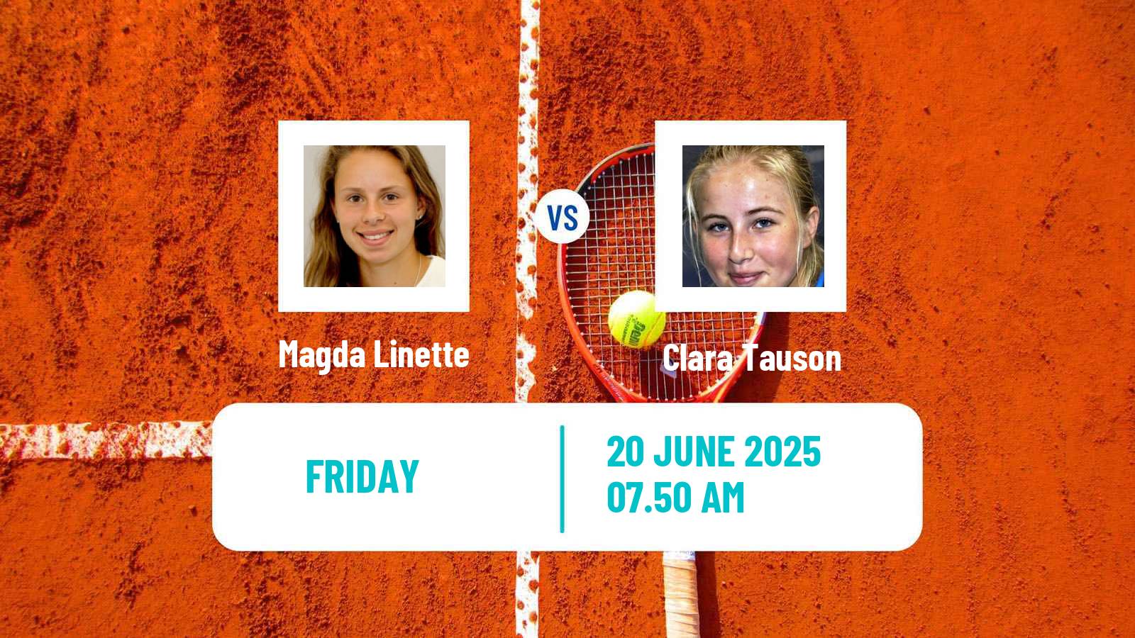 Tennis WTA Nottingham Magda Linette - Clara Tauson