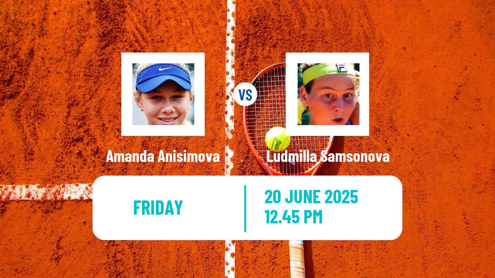 Tennis WTA Berlin Amanda Anisimova - Ludmilla Samsonova