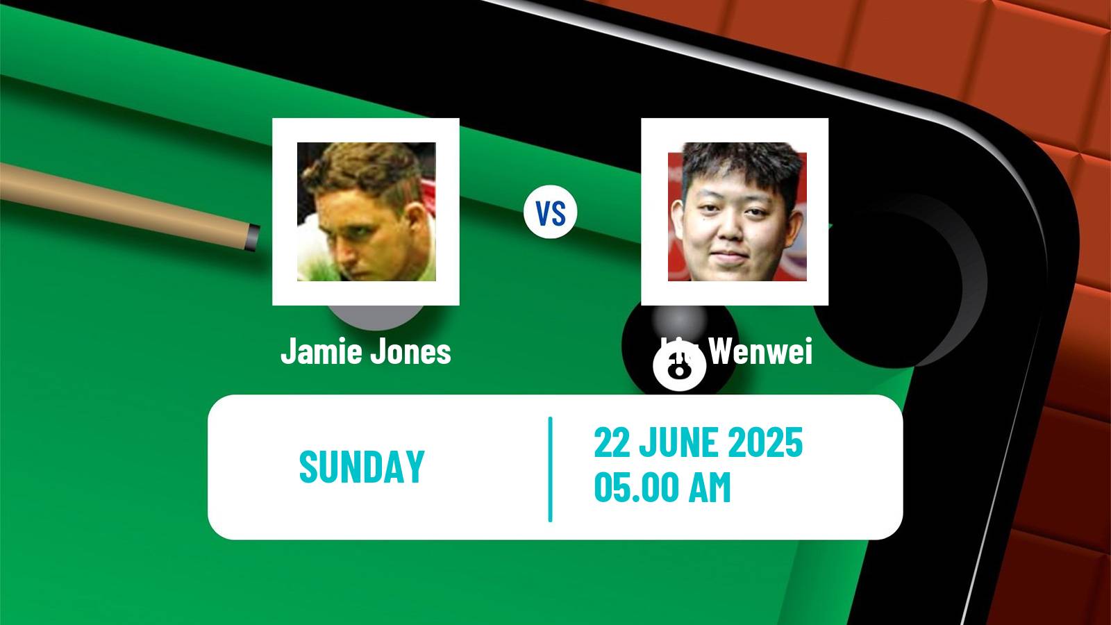 Snooker Wuhan Open Jamie Jones - Liu Wenwei