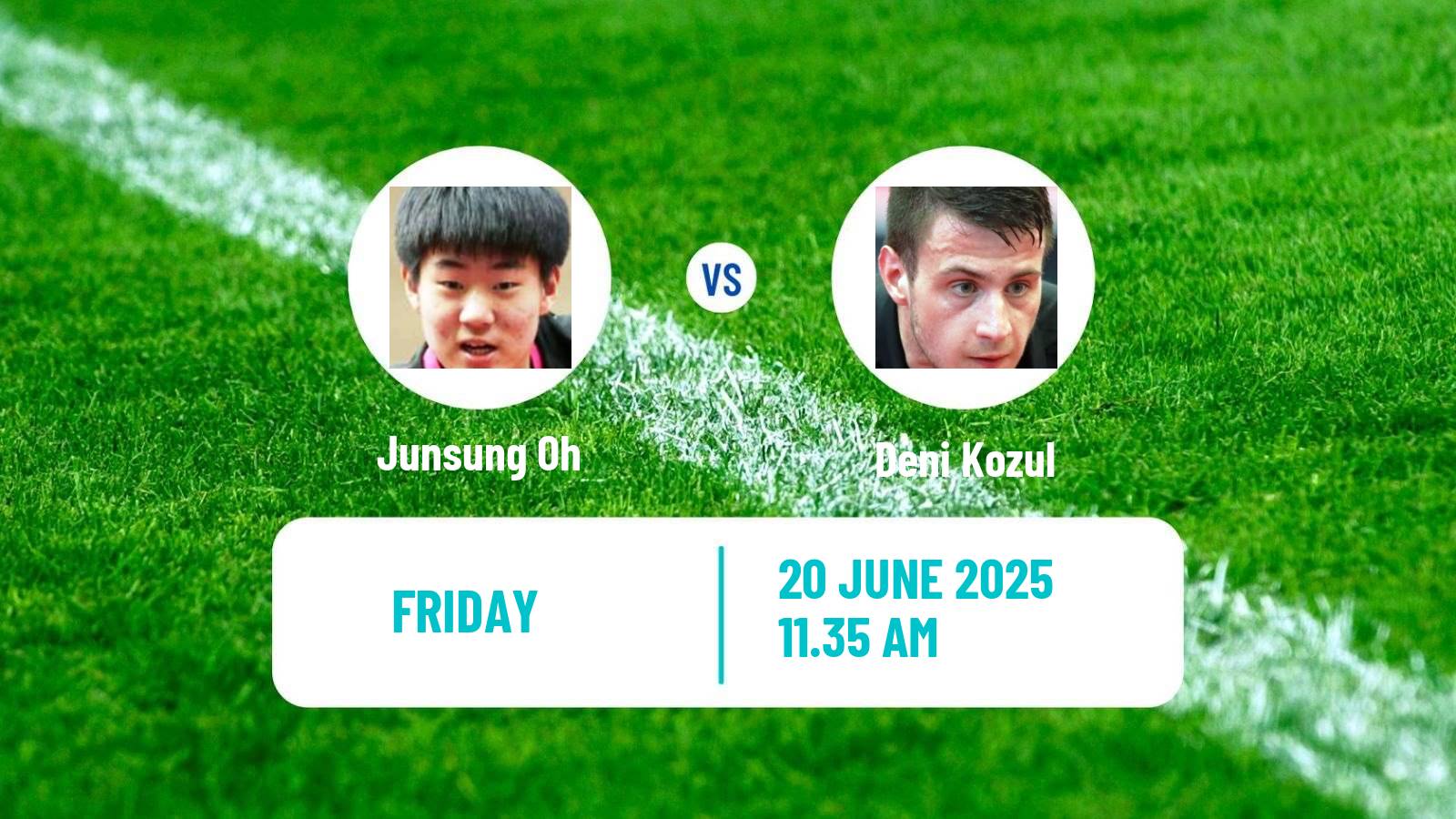 Table tennis Wtt Star Contender Ljubljana Men Junsung Oh - Deni Kozul