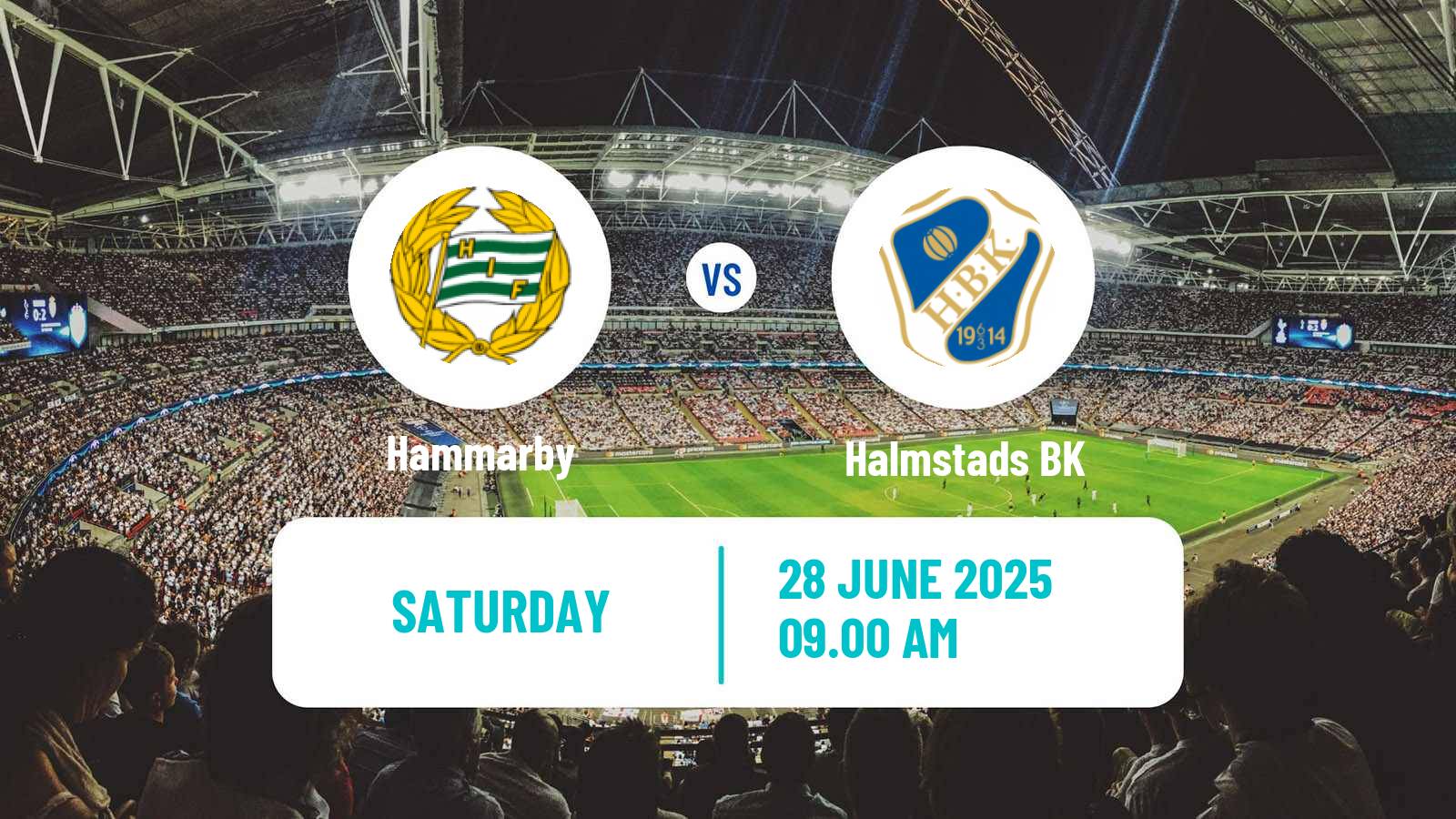 Soccer Swedish Allsvenskan Hammarby - Halmstad