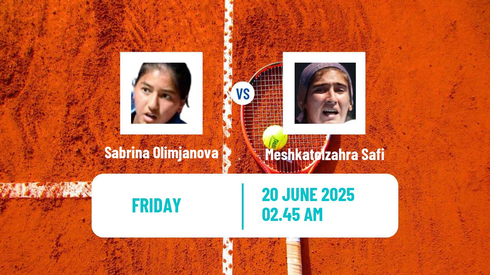 Tennis WTA Billie Jean King Cup Group II Sabrina Olimjanova - Meshkatolzahra Safi