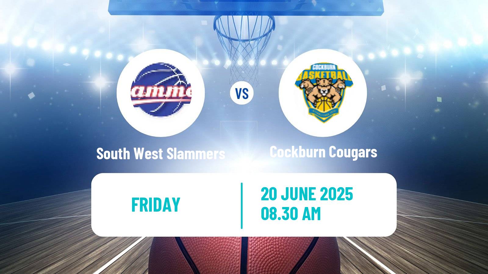 Basketball Australian NBL1 West South West Slammers - Cockburn Cougars
