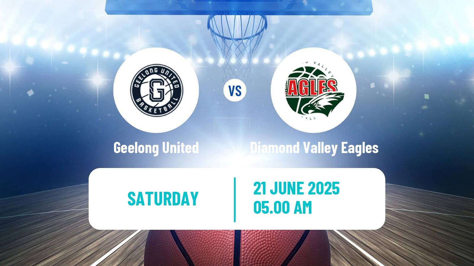 Basketball Australian NBL1 South Geelong United - Diamond Valley Eagles