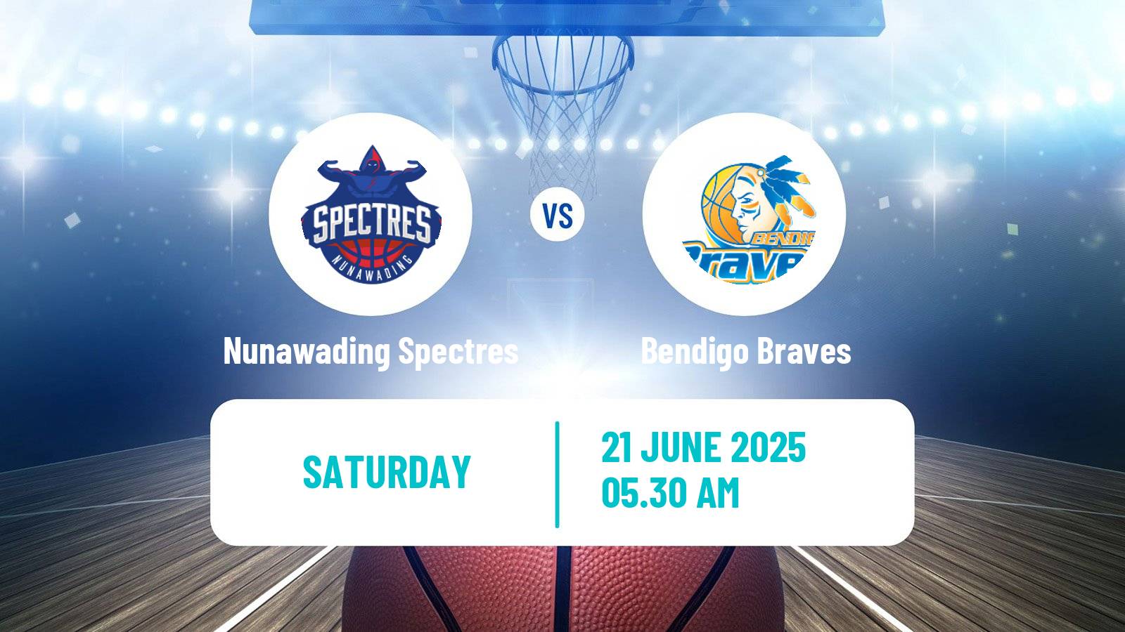 Basketball Australian NBL1 South Nunawading Spectres - Bendigo Braves