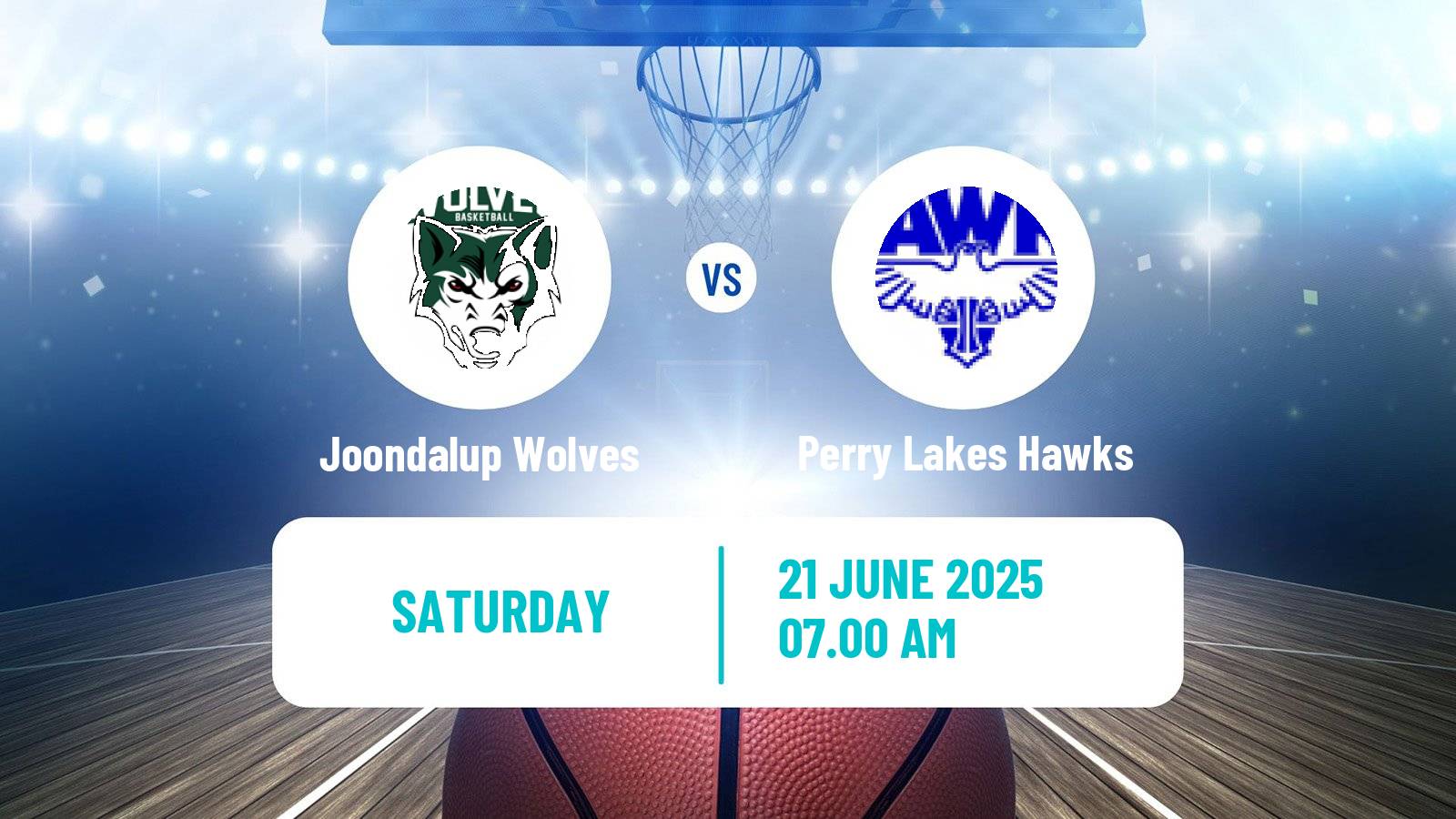 Basketball Australian NBL1 West Joondalup Wolves - Perry Lakes Hawks